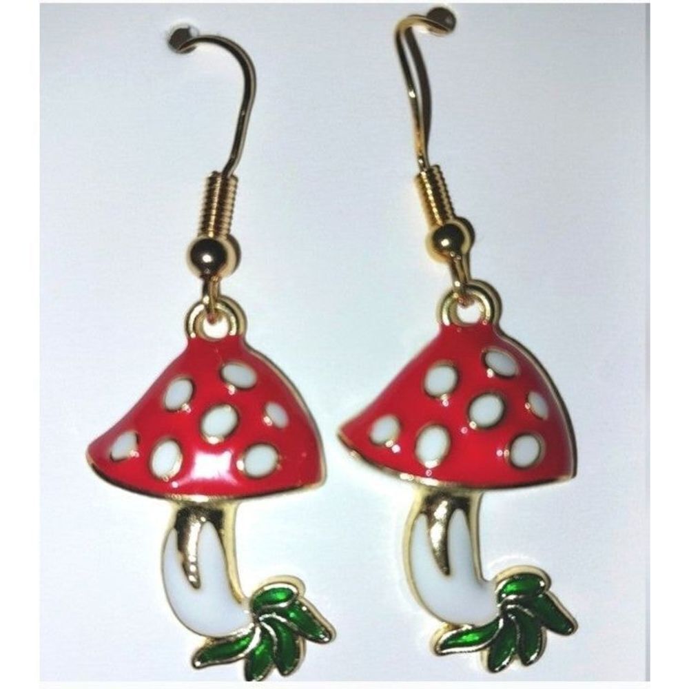 Mushroom dangle earrings For Kids And Adults